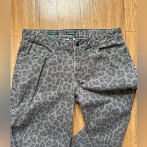 Wild Fable Leopard Print Wide Leg Pants - Black and Brown